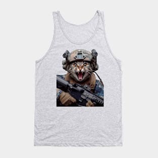 Cat Soldier - Military Kitty Tank Top